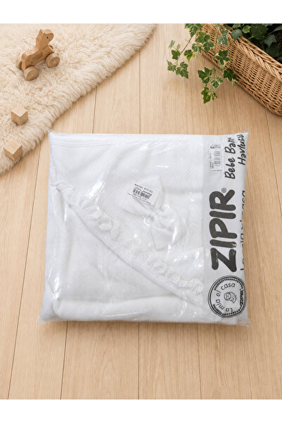 Uğur bebe ZIPIR 80 سم × 85 سم منشفة استحمام للأطفال بغطاء للرأس 80% قطن ناعمة...