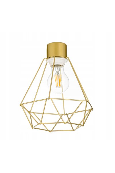 NO BRAND Lampă de veghe, lampă de masă stil loft, cu LED E27, auriu.