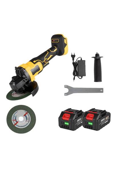 MACVI Polizor unghiular fără fir, fără perii, 96V, 125 mm, 15Ah, 10.000 RPM