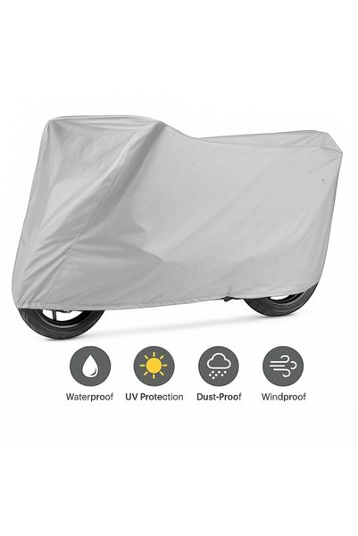 Moonrider غطاء دراجة نارية ياماها XMAX 250 باللون الرمادي مصنوع من قماش مقاوم للماء يدوم طويلاً