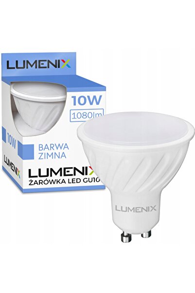 NO BRAND Kit 6x Lampă Halogen WHITE SQUARE + bec GU10 LED 10W Lumină Rece