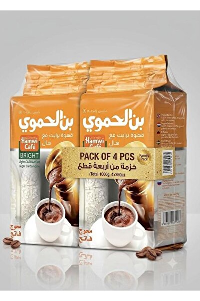 Hamwi Turkish Coffee Bright With Cardamom 180g (Pack of 4 Pcs)
