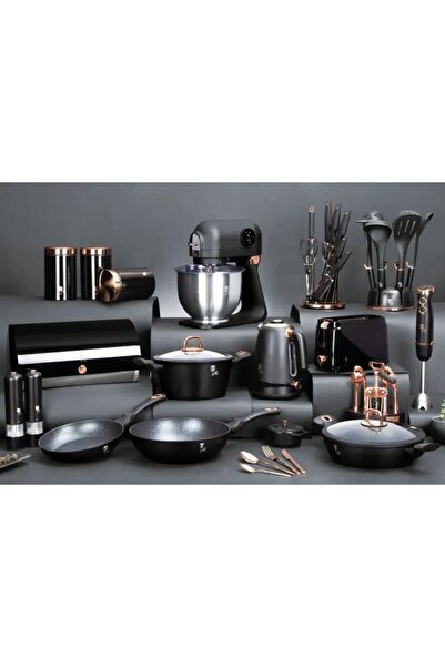 Berlinger Haus SET DE 5 CUȚITE PENTRU BARĂ MAGNETICĂ, LINIE METALICĂ AUR ROZ ...