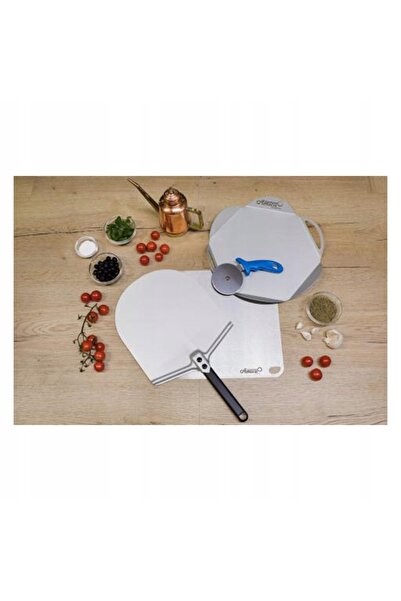 NO BRAND Set pentru pizza pentru cuptorul GI. SPATULĂ METALICĂ + TAVĂ + CUȚIT...