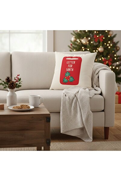 Home Styling Collection Pernă decorativă albă cu design de Crăciun 40x40 cm c...
