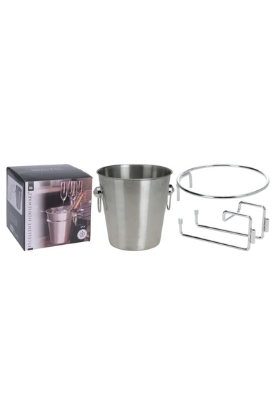 Excellent Houseware Vas pentru gheață, recipient pentru gheață, răcitor argin...