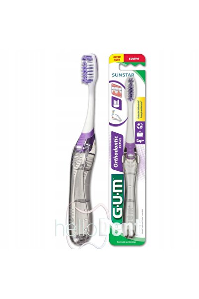 NO BRAND Periuță de dinți de călătorie pentru adulți GUM ORTHO pentru aparate...