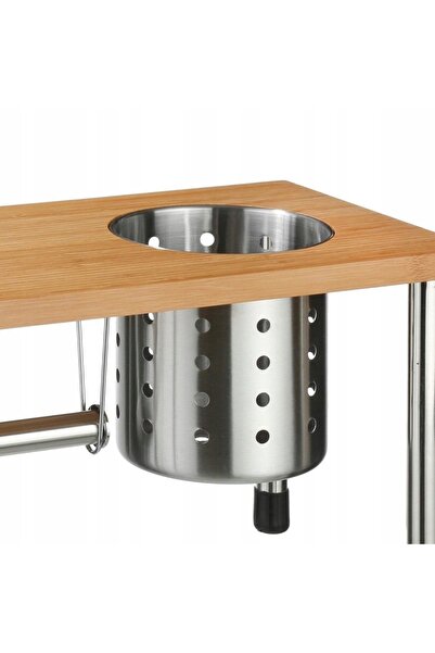 Secret de Gourmet Suport pentru tacâmuri și obiecte mici, din bambus și metal...