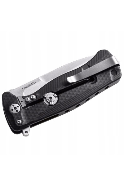 NO BRAND Cuțit LionSteel SR22A Negru Aluminiu (SR22A BS)