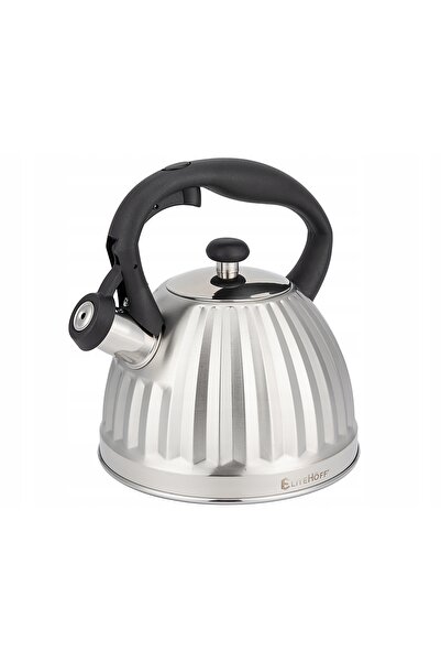 NO BRAND Fierbător tradițional cu fluier 2,5L Inducție Gaz inox