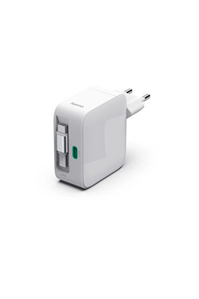 NO BRAND HAMA ÎNCĂRCĂTOR RAPID GAN 30W CABLU RETRACȚIONABIL USB C PD QC 3.0 A...