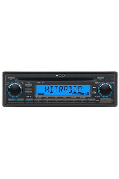 VDO Radio auto CD MP3 USB 4x41W Clasic / Retro - CD716U-BU