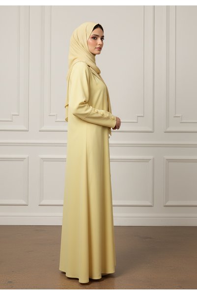 Nukhbaa Buttoned Blazer Abaya