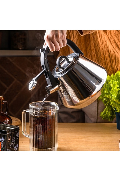 Klausberg Ceainic tradițional din oțel 2,5 l argintiu