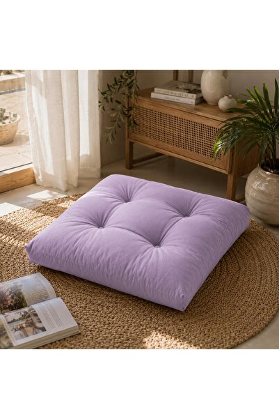 Genel Markalar 70X70 cm Yer Minderi – Kalın Dolgulu Kare Oturma Minderi, 4 Pu...