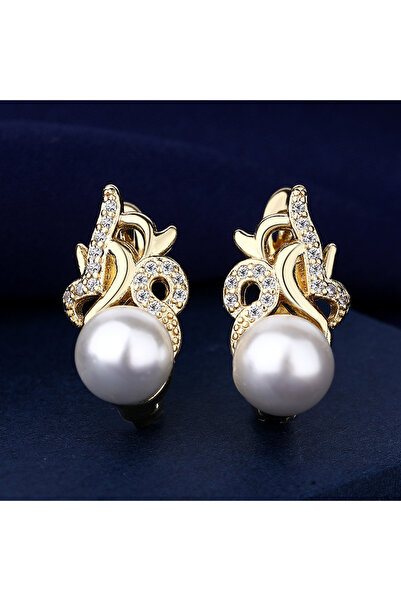 Choice1 gold color 925 Sterling Silver Earrings For Women Round Zircon Earrin...