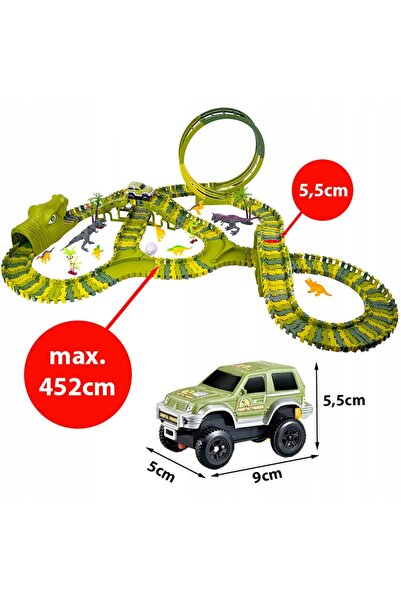 Stator PILOTĂ DE CARS PISTĂ DE CURSE PARC DINOSAURI PISTĂ MAGICĂ 260 piese / ...