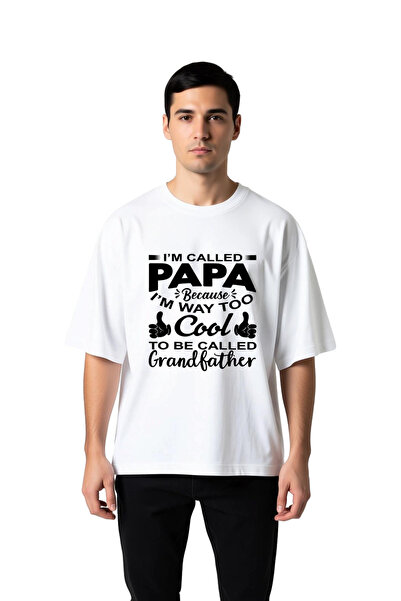 PayBuy Men's Oversize T-Shirt 100% Cotton Dad Theme Printed Casual Comfortabl...