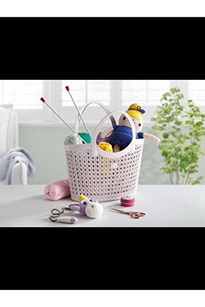 LeesHome حقيبة شاطئية وردية كبيرة الحجم