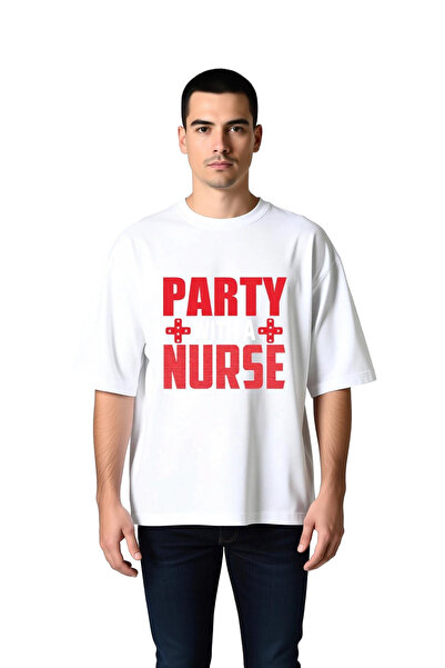 PayBuy تي شيرت رجالي كبير الحجم مطبوع عليه Nurse Going to the Party