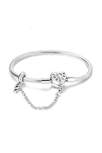Choice21 18cm KTB026 925 Silver Original Snake Chain Clasp Bead Bracelets Fit...