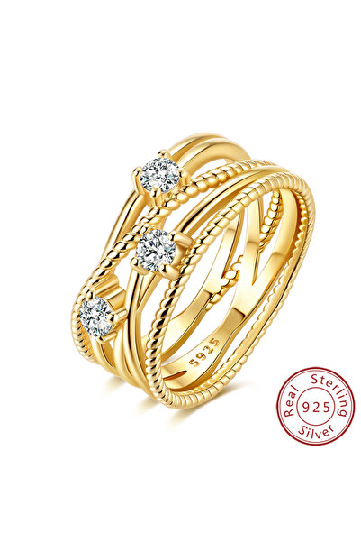 Choice58 9 KTR112-GD Rings 925 Sterling Silver Gold Star Moon Heart Watch Fir...