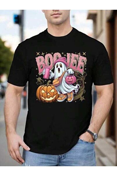 26LIK Men's Plus Size Spooky Cute Halloween Pumpkin Candy Graphic Tee, Soft B...