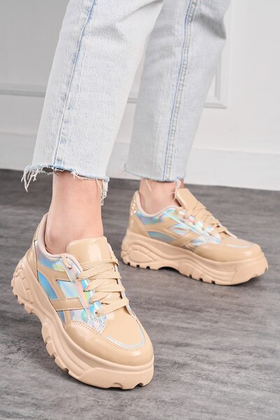 Nstil Daily Women's Sneaker Thick High Sole Lace Up Comfortable Tiger Stripe ...