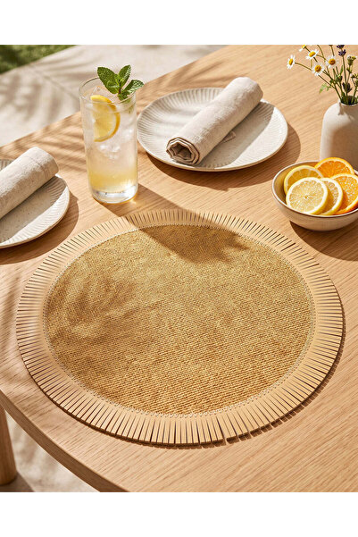 REDTAG Beige Round Placemat