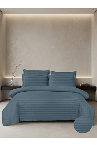 Truva Home Lenjerie de Pat Pucioasa Damasc | 6 Piese | Cearceaf cu Elastic 18...