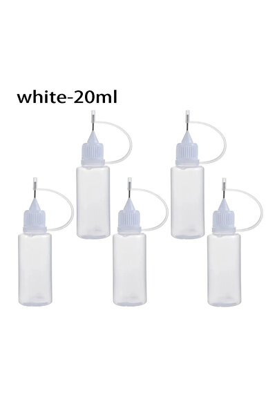 Choice White-20ml-5pcs Plastic 5pcs/set 5/10/20/30/50/100ML Needle Tip Glue A...