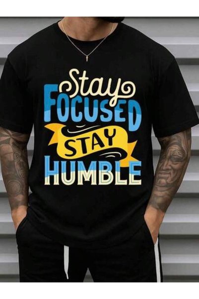 Astogria13 تي شيرت رجالي مضحك بطباعة "Stay Focused Humor Husband 60th" بتصميم...