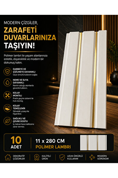 wood life Polimer Duvar Paneli ve Duvar Lambrisi ve Vestiyer Tv Ünistesi Deko...