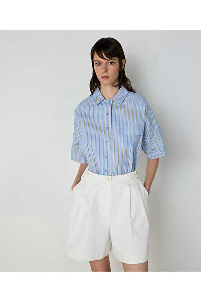 Machka Çizgili oversize bluz