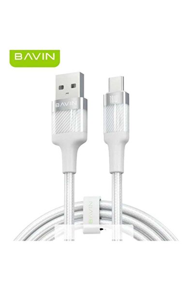Bavin كابل شحن ونقل بيانات من الألومنيوم المضفر من نوع USB-C طراز CB379 يدعم ...