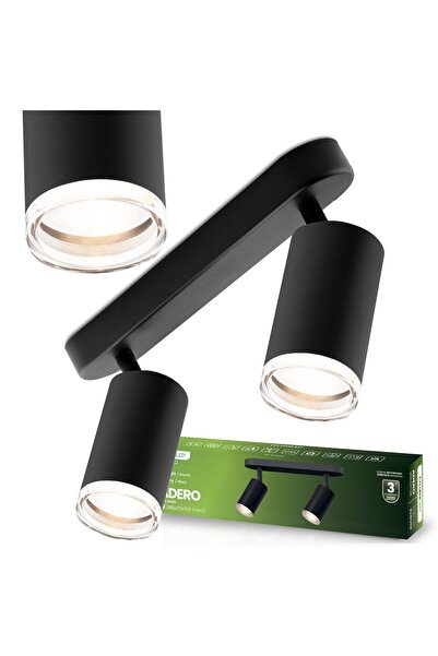 Lumiled Plafonieră Spot LED 2x GU10 IP44 ADERO Negru