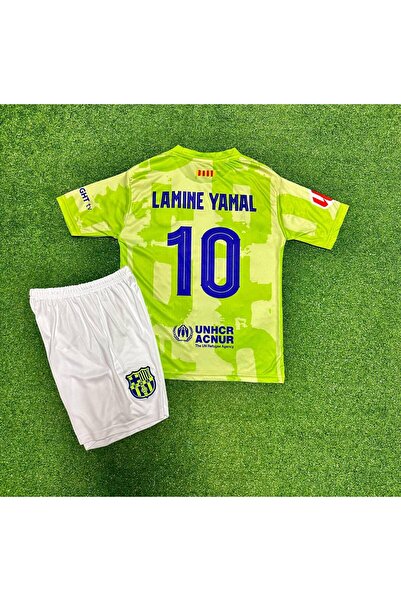 BREATHLESS F.c Barcelona 2026 Lamine Yamal Özel Konsept Çocuk Forması (Green)