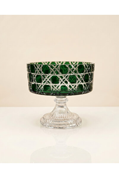AKDEN STORE Crystal Cut Handcrafted Presentation Bowl Appetizer Bowl 19 cm
