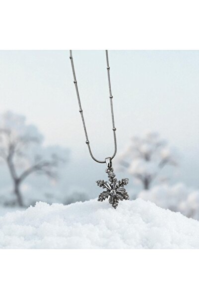 DİBA AVM Necklace 316L Stainless Steel Women's Necklace Rotating End Silver C...