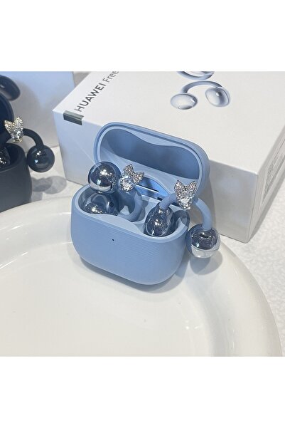 Pick & Go Huawei FreeClip Uyumlu Fiyonk ve Büyük Tektaş Detaylı Kulaklık Charm