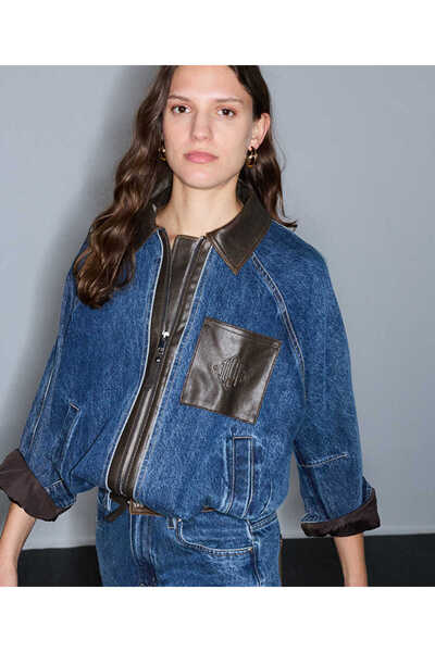İpekyol Kumaş mix denim ceket