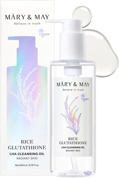 Mary&May Rice Glutathione LHA Cleansing Oil - Deep Pore Cleansing, Blackhead ...