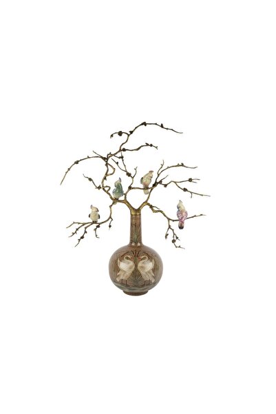 Mikasa Moor Kahverengi Kuğulu Bronz Dallı Dek Küp 62x70cm