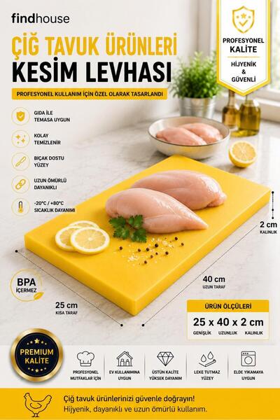 findhouse Kaliteli Çok Renk Seçenekleri ile Polietilen Et Kesim Tahtası Kesme...