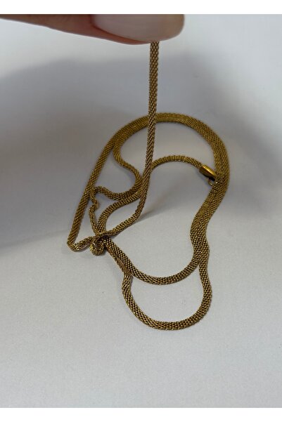 KİLİGİSTANBUL Steel Unisex Wire Looking Necklace 60 cm