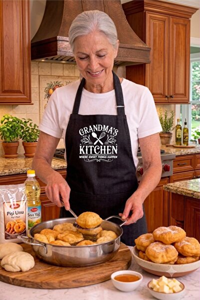 venüsdijital Grandma's Kitchen Printed Kitchen Apron