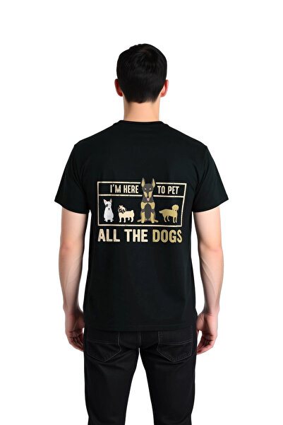 PayBuy Printed Relaxed Fit T-Shirt for Men Dog Lovers All Breeds Dog Petting ...