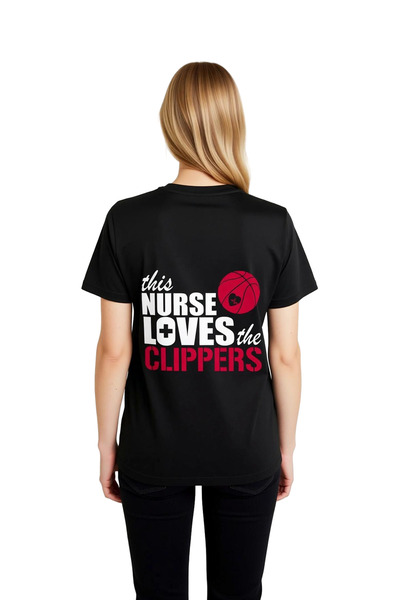 PayBuy تي شيرت نسائي مطبوع عليه Nurse Loves Clips