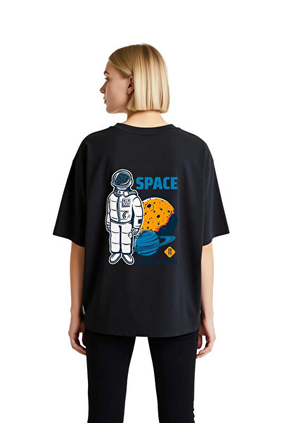 PayBuy Tricou supradimensionat cu imprimeu grafic pentru femei, cu tematică s...