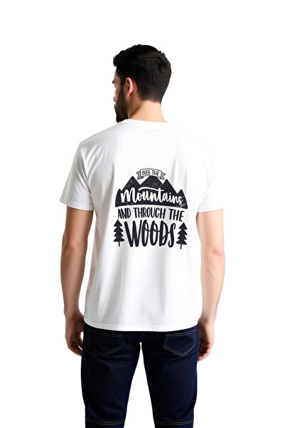 PayBuy Men's Mountain Forest Themed Printed T-Shirt 100% Cotton Relaxed Fit C...